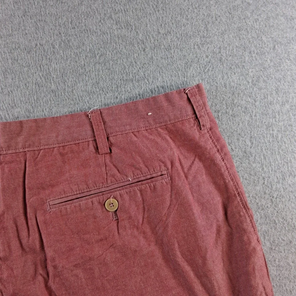 J. Crew Chino Shorts 40 Red Salmon Classic Fit Cotton Flat Front Lightweight